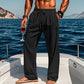 👖 LIMITED-TIME 50% OFF! ✨ Men's Breathable Linen Trousers – Loose Fit, Drawstring Waist, Functional Pockets 🌿