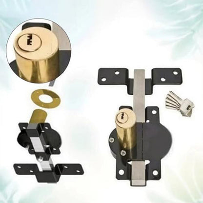 🔒 LIMITED-TIME 50% OFF! ✨ Heavy-Duty Long Throw Gate Lock – Dual-Sided Key, 5 Keys Included 🏡