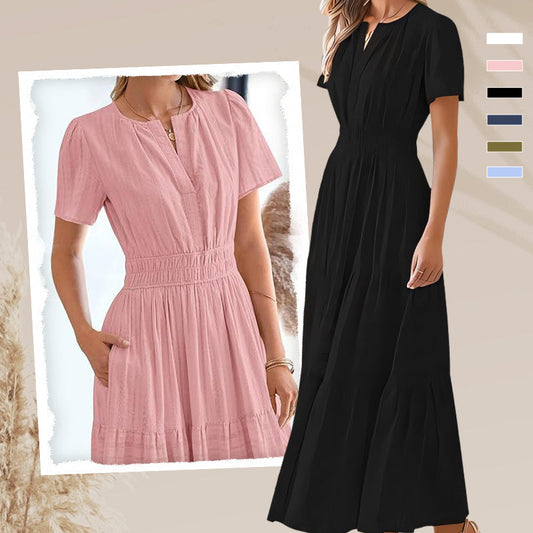 💐50% OFF ! Smocked Maxi Dress – Great for Travel & Summer Strolls ☀️🧳【Flash Sale】