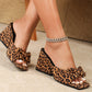 👡 55% OFF NOW! 🐆 Square Toe Leopard Slip-On Heeled Sandals – Chic Design, Comfortable Heel & Easy to Wear 🌸