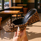 👡 55% OFF NOW! 🐆 Square Toe Leopard Slip-On Heeled Sandals – Chic Design, Comfortable Heel & Easy to Wear 🌸