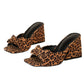 👡 55% OFF NOW! 🐆 Square Toe Leopard Slip-On Heeled Sandals – Chic Design, Comfortable Heel & Easy to Wear 🌸