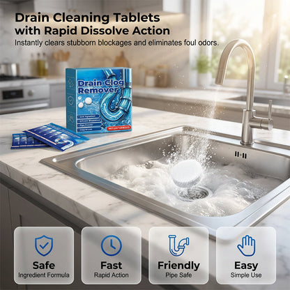 📢📢BUY 2 GET 1 FREE⏰Effervescent Drain Clog Remover Tablets