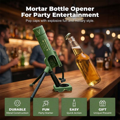 🔥2026 New Arrival ＆ Hot Sale ＆ 50％ Off🔥 51mm Beer Bottle Mortar – Fun Cap-Launching Desk & Bar Accessory, Perfect for Parties & Gifts 🚀✨
