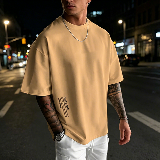 👕 57% OFF NOW! ✨ Men's Loose Fit Short Sleeve Shirt – Premium Cotton Blend, Urban Graphic Print & Oversized Casual Style🏙️