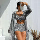👙 50% OFF NOW! 🔥 Women's 3-Piece Geometric Print Swimwear Set – Trendy Design, Comfortable Fit & Perfect for Beach Days 🏖️