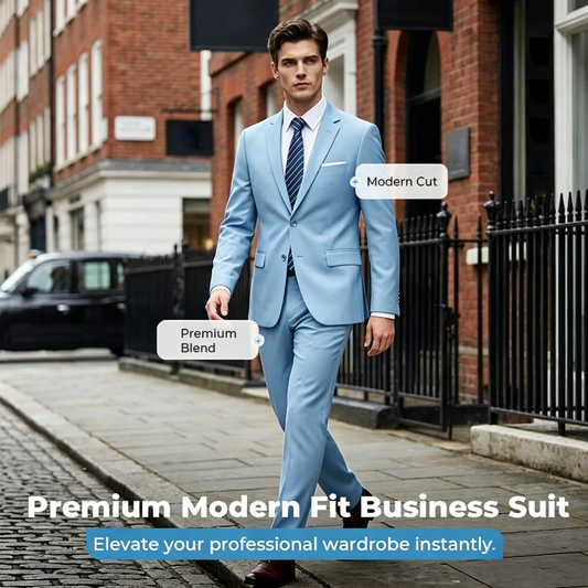 🔥2026 New Upgrade ＆ Hot Sale🔥Men's 2-Piece Modern Fit Business Suit Set
