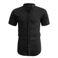 ⏳LAST DAY SALE 50% OFF🔥 Men's Summer Stand Collar Short Sleeve Shirt – Breathable Material, Modern Fit & Ideal for Casual or Work 💼