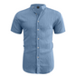 ⏳LAST DAY SALE 50% OFF🔥 Men's Summer Stand Collar Short Sleeve Shirt – Breathable Material, Modern Fit & Ideal for Casual or Work 💼