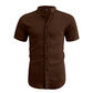 ⏳LAST DAY SALE 50% OFF🔥 Men's Summer Stand Collar Short Sleeve Shirt – Breathable Material, Modern Fit & Ideal for Casual or Work 💼