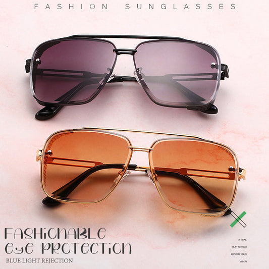 🕶️ LIMITED-TIME 50% OFF! 🔩 Retro Double Bridge Metal Sunglasses – Steampunk Design, UV400, Side Shields ✨