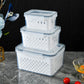 🍇 3-Pack Berry Keeper for Fridge | Fruit Containers with Drain Tray | Keeps Produce Dry & Fresh Longer