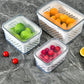 🍇 3-Pack Berry Keeper for Fridge | Fruit Containers with Drain Tray | Keeps Produce Dry & Fresh Longer