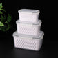 🍇 3-Pack Berry Keeper for Fridge | Fruit Containers with Drain Tray | Keeps Produce Dry & Fresh Longer
