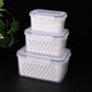 🍇 3-Pack Berry Keeper for Fridge | Fruit Containers with Drain Tray | Keeps Produce Dry & Fresh Longer