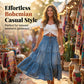 👗 50% OFF NOW! ⏰ Women's High Waisted Tiered A-Line Denim Maxi Skirt – Flattering, flowy & perfect for everyday casual chic 💙