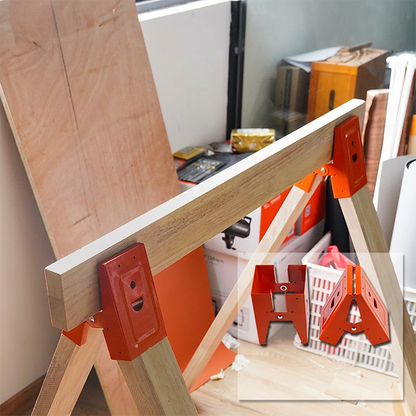 Sawhorse Bracket – Heavy-Duty, Down Clamp, Anti-Slip, Steel ✨