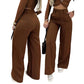 🌸 50% OFF NOW! 🌸Women's High-Waist Wide-Leg Solid Color Trousers