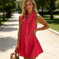📢📢48% OFF !! ⏰Women's Ruffle Trim Button-Front Mini Dress