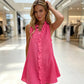 📢📢48% OFF !! ⏰Women's Ruffle Trim Button-Front Mini Dress
