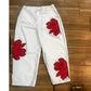 🎁2026 New Arrivals 50% OFF💥 Women's Floral Wide-Leg Jeans – Unique Appliqué, Soft, 6 Colors 🌸