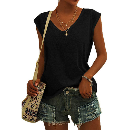 👚 50% OFF NOW! ⏰ Women's Casual V-Neck Loose Fit Tank Top – Soft & breathable – Relaxed fit, perfect for summer layering or lounging – lightweight and easy to style 🌸