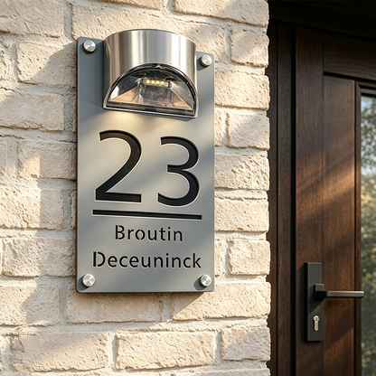 Solar Powered LED House Number Light