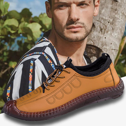 📢📢50% OFF !! ⏰Slip-on Soft Leather Hollow Hiking Shoes