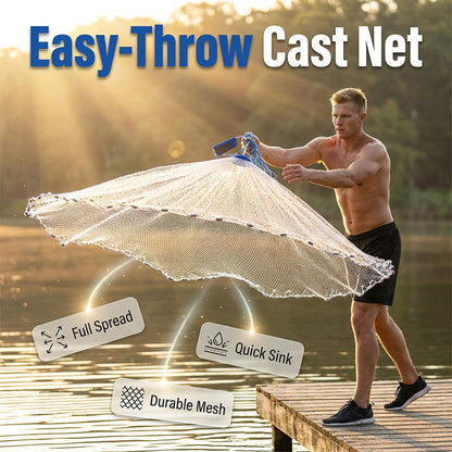 📢📢50% OFF !! ⏰Hot Sale-Easy-Throw Premium Cast Net
