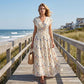 👗 LIMITED-TIME 50% OFF! ✨ Floral V-Neck Maxi Dress – Elegant Smocked Waist, Premium Fabric 💃