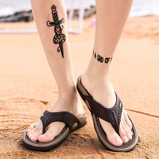 🩴 LIMITED-TIME 50% OFF! ✨ Men’s Lightweight Flip-Flops – Massaging, Non-Slip, Flexible 🏖️