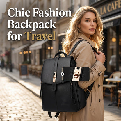 Women PU Leather Backpack Fashion Shoulder Bag for Travel