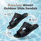🩴 LIMITED-TIME 50% OFF! ✨ Men's Woven Slide Sandals – Metallic Buckle, Ergonomic, Versatile ☀️
