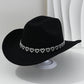 🤠 LIMITED-TIME 50% OFF! 💥 Women's Rhinestone Heart Cowboy Hat – Sparkling, Elegant French Jazz Fedora ✨