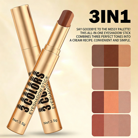 💄 LIMITED-TIME 50% OFF! 💥 3-in-1 Gradient Eyeshadow Stick – One-Swipe, Waterproof, Curved Nib ✨