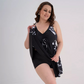 Women's Printed Sleeveless V-Neck Swimdress