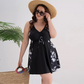Women's Printed Sleeveless V-Neck Swimdress