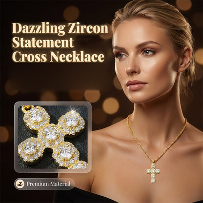 🌸 40% OFF NOW! 🌸Copper Inlaid Zircon Cross Charm Pendant