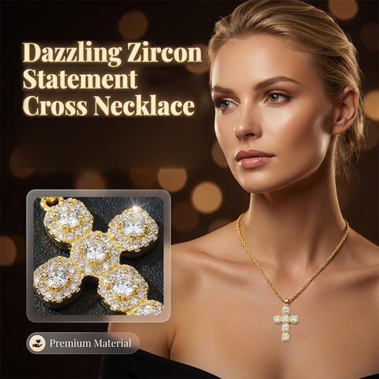 🌸 40% OFF NOW! 🌸Copper Inlaid Zircon Cross Charm Pendant