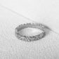 📢📢35% OFF !! ⏰ Women's Elegant Heart Eternity Ring – Micro-Paved Zircons, Stainless Steel, Stackable ✨