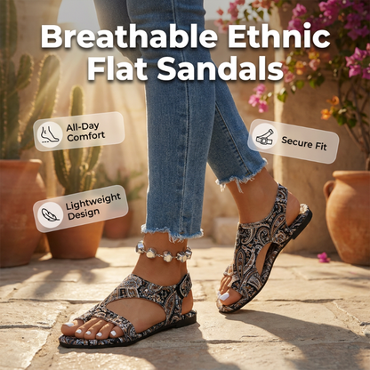 📢📢50% OFF !! ⏰Women's Ethnic Flat Slide Sandals