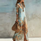 👗 50% OFF NOW! 🎁 Elegant Retro Print Maxi Dress – Boho V-neck & button-down – Flowy, breathable – perfect for beach holidays or summer elegance 🌸✨