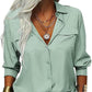 👔 50% OFF NOW! ✨ Women's Solid Lapel Long Sleeves Button-Down Shirt – Classic collar & chest pockets – Relaxed fit, perfect for work or casual layering 🌿💼✨