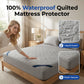 Quilted Waterproof Mattress Protector – Blocks spills & stains, keeps your mattress fresh. Deep pocket, no shifting. Sleep soundly! 😴✨