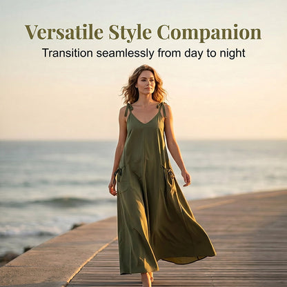 👗 50% OFF NOW! 🥳 Elegant Maxi Dress – Adjustable straps & side pockets – Flowy & lightweight – perfect for summer or beach 🌸✨