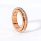 📢📢50% OFF !! ⏰Titanium Steel Rotatable Spinner Ring with Zirconia