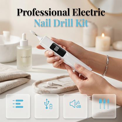 💅 Professional Electric Nail Drill Kit – Callus Removal, Interchangeable Heads & Smart LED Display ✨