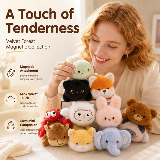 🥳Lovely Plushie Fridge Magnet Doll – Ultra‑soft mink velvet, hidden magnet. Sticks to fridge, monitor & more. A cute companion for everyday! 💖🎀