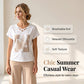📢📢37% OFF !! ⏰Women Casual Two Piece Set V Neck Tee and Cropped Pants
