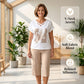 📢📢37% OFF !! ⏰Women Casual Two Piece Set V Neck Tee and Cropped Pants